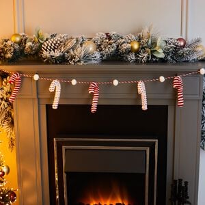1.4m Candy Cane Christmas Garland