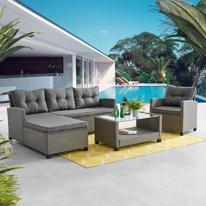 Rovigo Rattan Corner Sofa Set