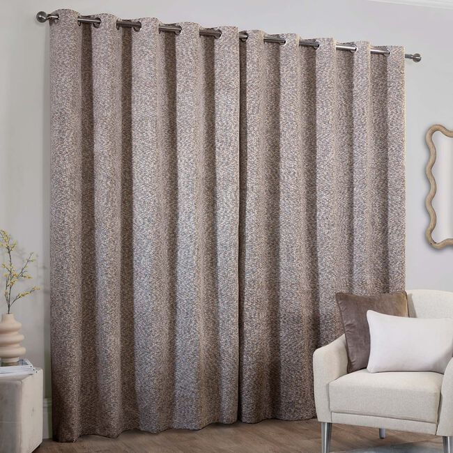 JACQUARD GEO MOCHA 66x54 Curtain