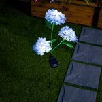 BLUE HYDRANGEA Solar Garden Stake Light