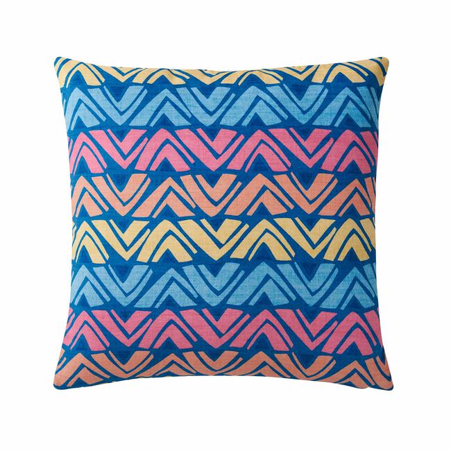 Indoor Outdoor Zig Navy Cushion