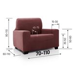 REGAL MILLS EASYSTRETCH VELVET BORDEAUX Armchair Cover