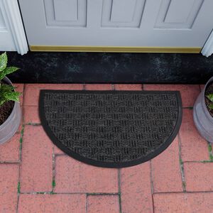 Esteem Cross Hatch Half-moon Door Mat 45cm x 75cm