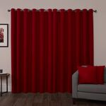 BLACKOUT & THERMAL CORDUROY RED 66x54 Curtain