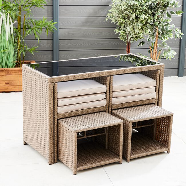Marsala 5-piece Rattan Garden Set