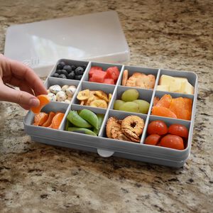 Melii Grey Compartment Snackle Lunch Box