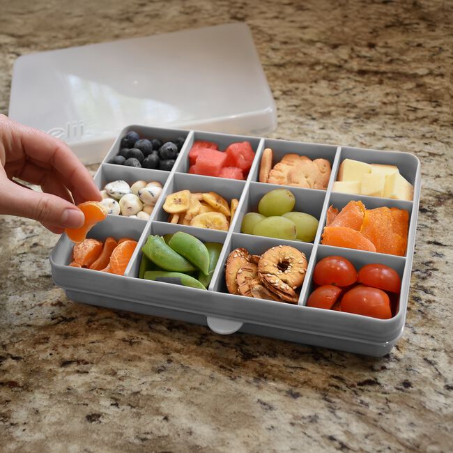 Melii Grey Compartment Snackle Lunch Box