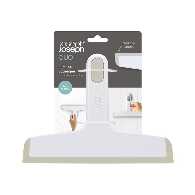 Joseph Joseph Duo Squeegee with Suction White