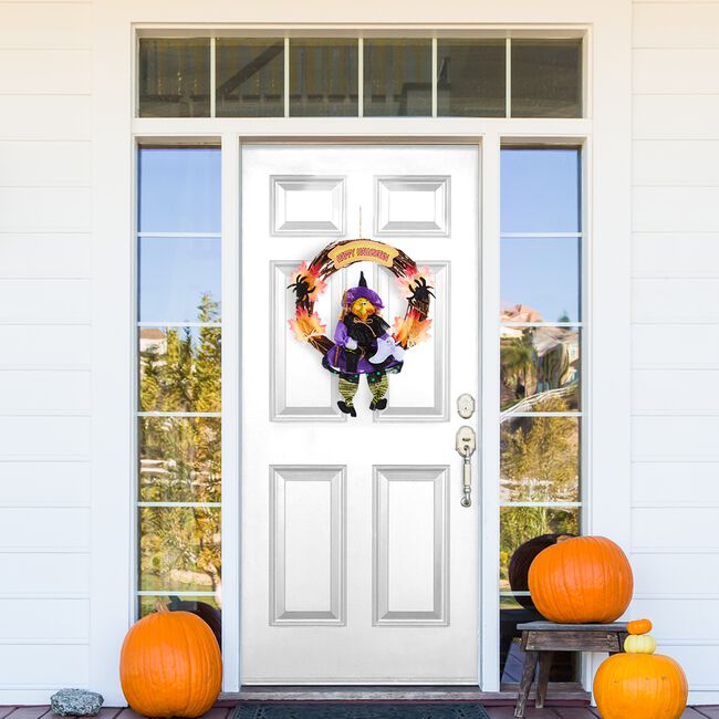 Halloween 41cm Witch Wreath