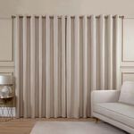 BLACKOUT & THERMAL STRIPE SAND 66x54 Curtain