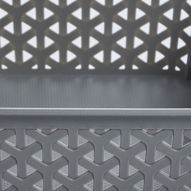 Geometric 1.5L Grey Storage Basket