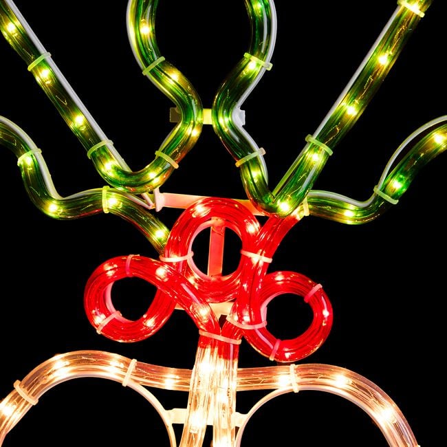 Bells & Holly Rope Light Silhouette