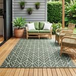 Leaves Green 150cm x 210cm Outdoor Rug - Green