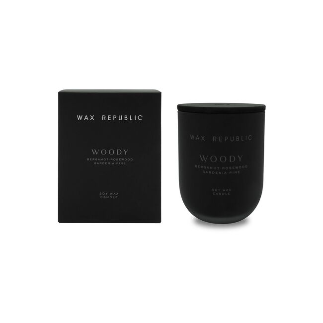 Wax Republic Woody Bergamot Rosewood Candle Home Store + More