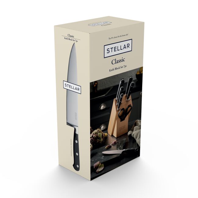 Stellar Classic 7 Piece Knife Block Set