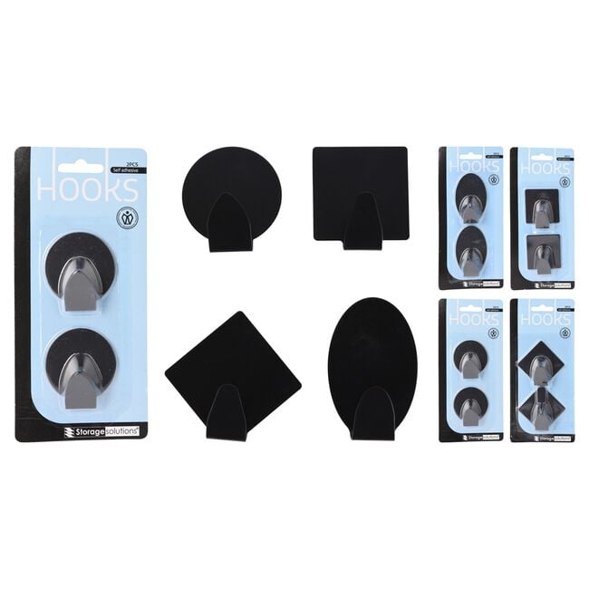 Self Adhesive Hooks - 2 Piece Assorted