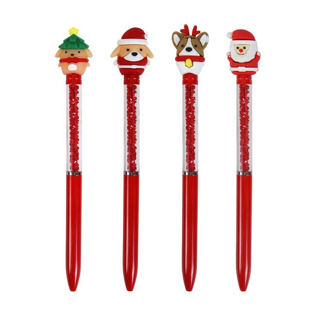 Christmas Glitter Character Pen