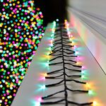 1000 LED Rainbow Coloured Cluster Lights