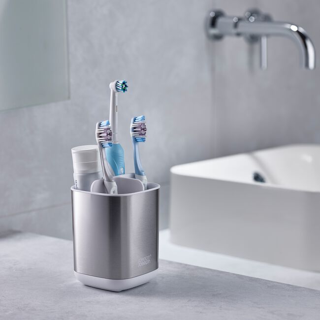 Joseph Joseph EasyStore™ Toothbrush Caddy Steel