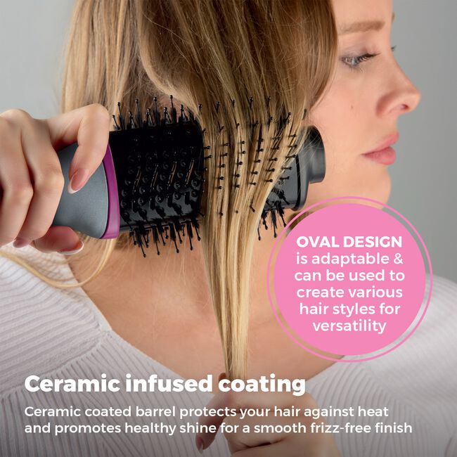 Carmen Neon Oval 2-In-1 Hot Air Brush