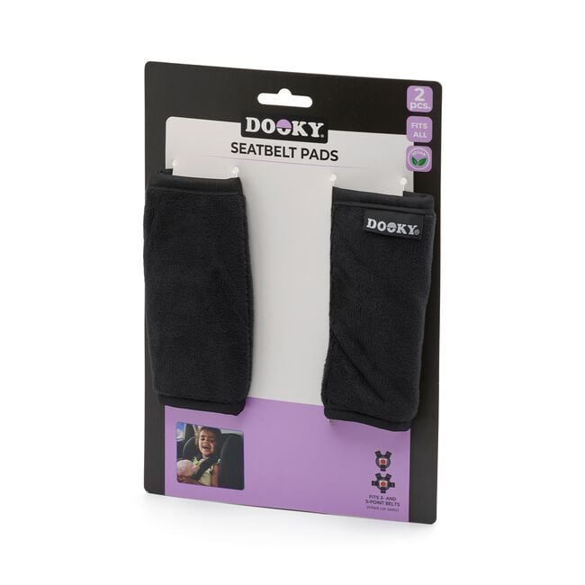 Dooky Seatbelt Pads 2pk Black