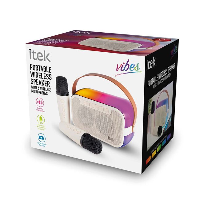 ITEK Bluetooth Light Up Karaoke Speaker