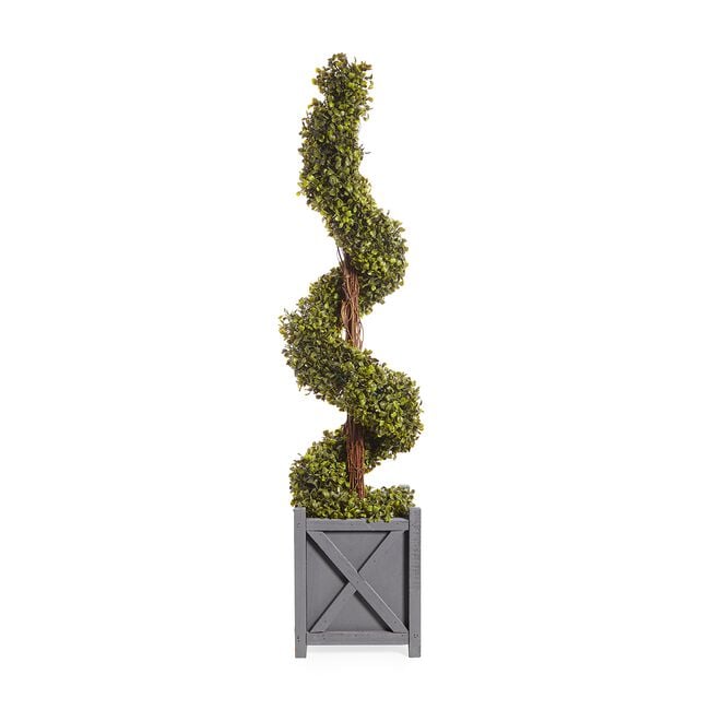 Artificial Spiral Boxwood Topiary Tree 93cm
