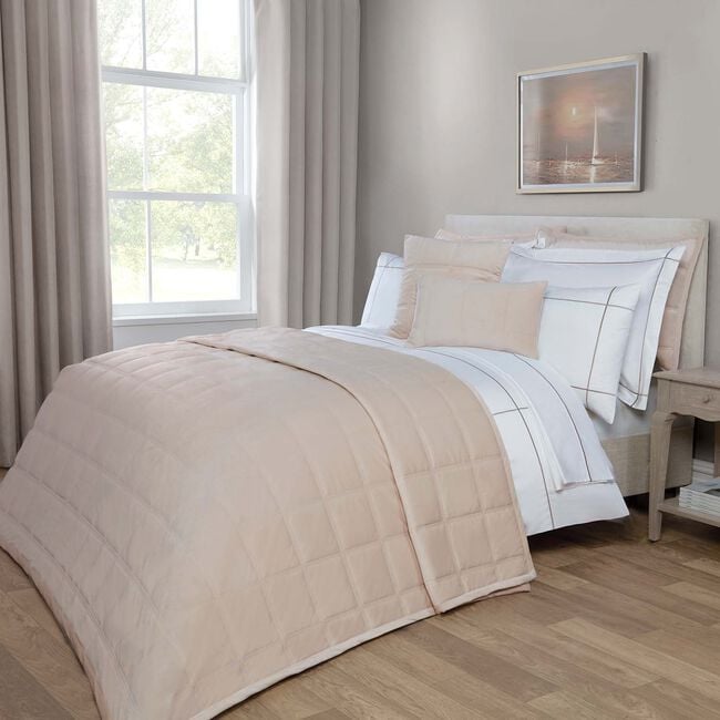 Quilted Hotel Velvet Mink 220cm x 230cm Bedspread