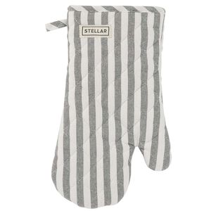 Stellar Grey Stripe Single Oven Glove