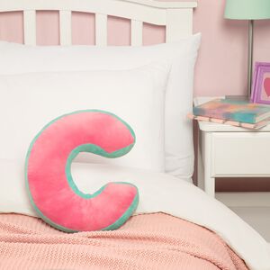 LETTER C Cushion Pink/Duck Egg