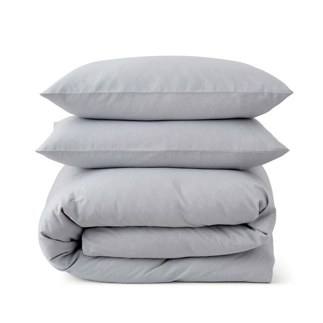 SINGLE DUVET COVER Martex Touch of Linen Ice Blue