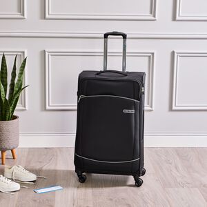 Large Lightweight Softcase Luggage- Midnight Black