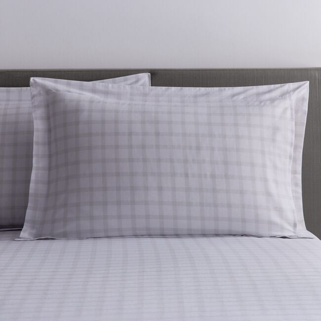Harrison Oxford Pillowcase Pair - Grey