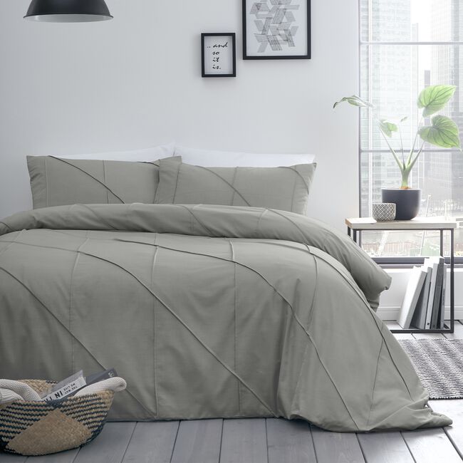 DOUBLE DUVET COVER Serene Dart Grey