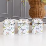 Laura Ashley Elveden White Set Of 3 Canisters