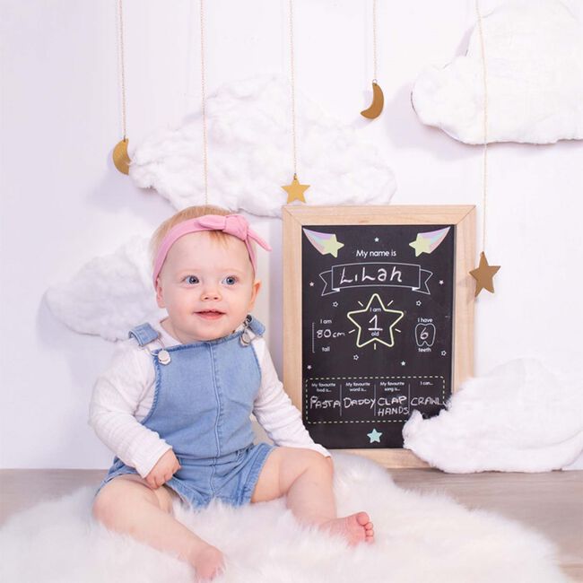 First Steps Baby Milestone Chalk Board