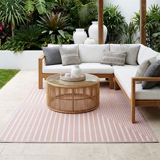 Pinstripe Natural 150cm x 210cm Outdoor Mat
