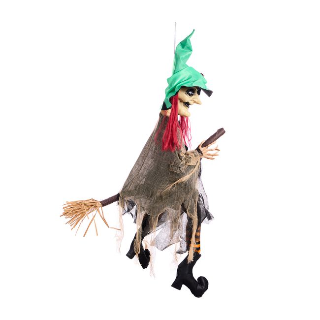 90cm Hanging Witch with Broomstick