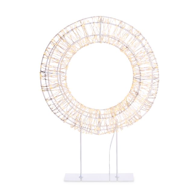 Warm White Wreath Silhouette Light