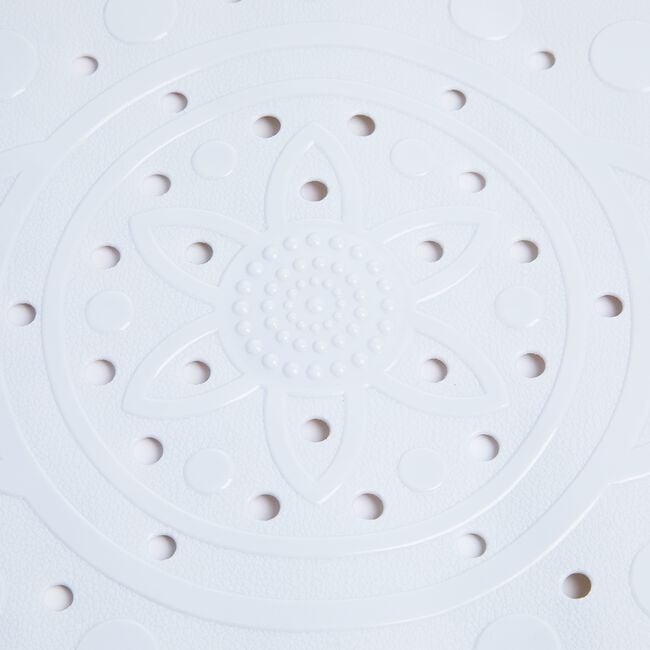 FLORAL SHAPED WHITE 70x40cm Bath Mat