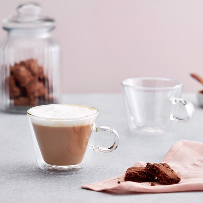 Judge 2 Double Wall 250ml V-Shape Glass Coffee Cup