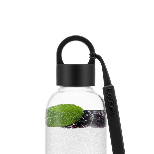 BODUM MELIOR BLACK 0.5L Glass Water Bottle
