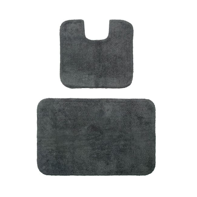 2 Piece Cotton Plain Dye Bathroom Set