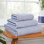 500GSM TURKISH YARN DYED WEAVE BLUE Hand Towel