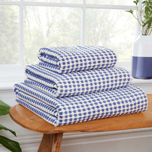 500GSM TURKISH YARN DYED WEAVE BLUE Hand Towel