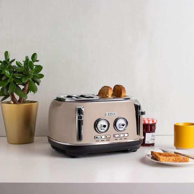 Haden Jersey 4 Slice Extra Wide Slot Putty Toaster