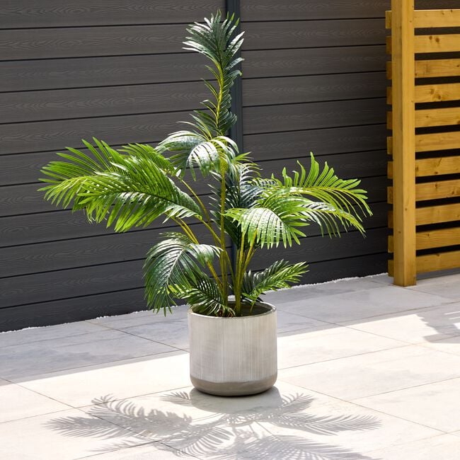 PETRA Large Grey Stone Effect Pot