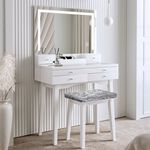 Madison LED Mirror Dressing Table With Stool