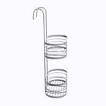 CAUSEWAY BAY TWO TIER OVAL Grey Hanging Shower Caddy