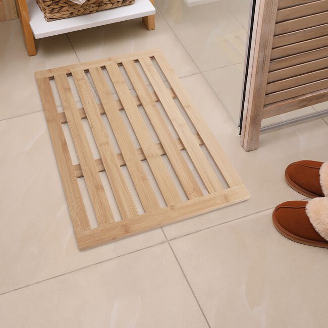 Bamboo Duck Board Bath Mat 40cm x 60cm 